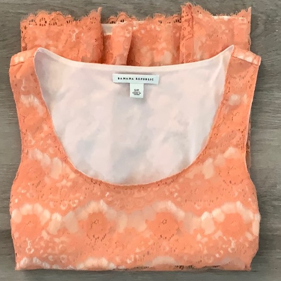 Banana Republic Small Ladies Tank - orange lace/lined. Never worn! - Picture 1 of 9